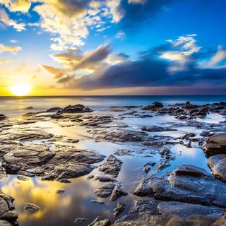 Coastal rocks wallpaper