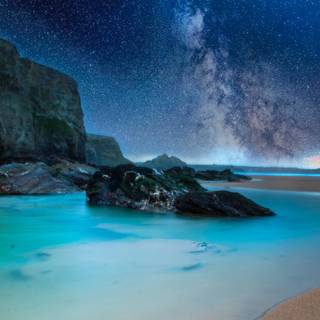 Coastal rocks wallpaper