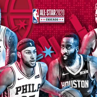 NBA all-star team wallpaper