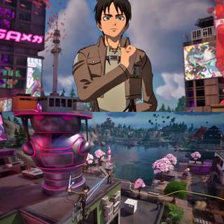 Eren Yeager Fortnite wallpaper