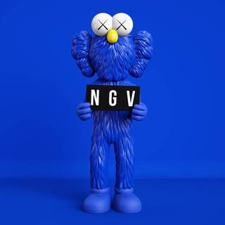 Blue Kaws wallpaper
