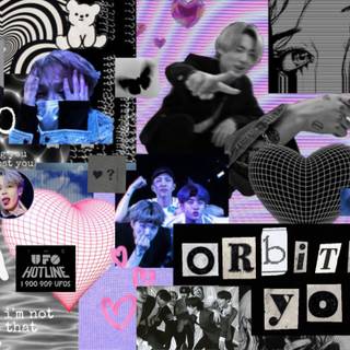 Kpop collage aesthetic wallpaper