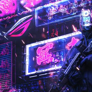 Aesthetic Cyberpunk 4k wallpaper