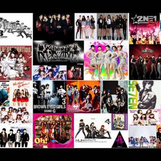 Kpop collage aesthetic wallpaper