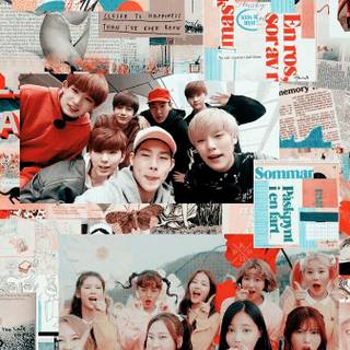 Kpop collage aesthetic wallpaper