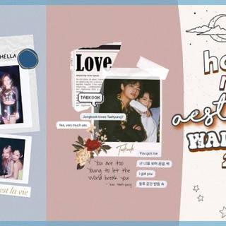 Kpop collage aesthetic wallpaper