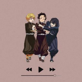 Aesthetic Demon Slayer iPad wallpaper