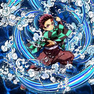 Aesthetic Demon Slayer iPad wallpaper