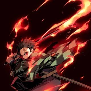 Aesthetic Demon Slayer iPad wallpaper