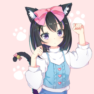 Cute anime black hair wallpaper