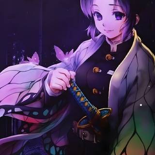 Aesthetic Demon Slayer iPad wallpaper