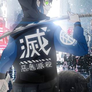 Aesthetic Demon Slayer iPad wallpaper