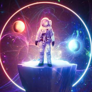 4k astronaut girl wallpaper