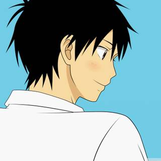 Cute anime black hair wallpaper