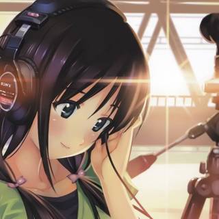 Cute anime black hair wallpaper