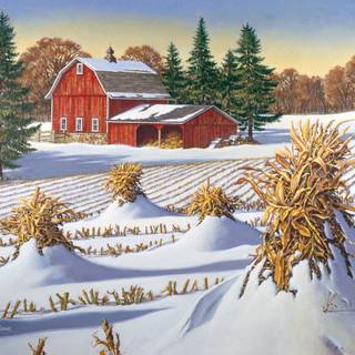 Frozen fields wallpaper