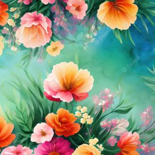 Spring flower art wallpaper