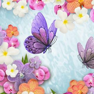 Spring flower art wallpaper