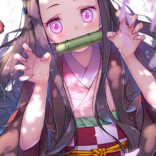 Nezuko cat wallpaper