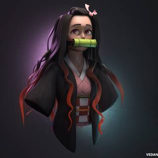 Nezuko 3D wallpaper