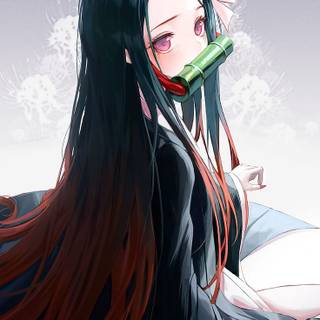 Nezuko cat wallpaper