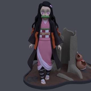 Nezuko 3D wallpaper