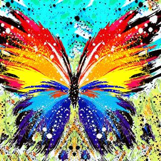 Butterfly painting wallpaper
