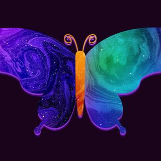 Butterfly painting wallpaper