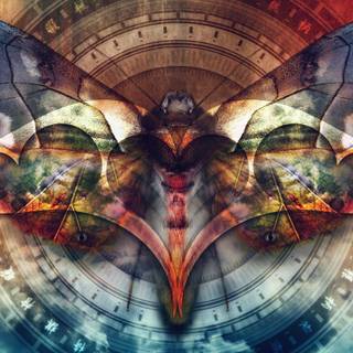 Butterfly painting wallpaper