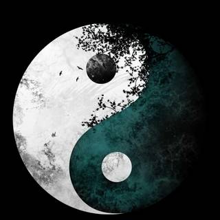 4k iPhone Yin Yang wallpaper