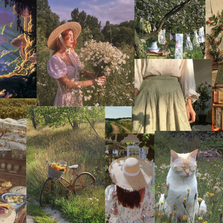 Cottagecore collage wallpaper