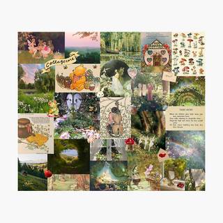 Cottagecore collage wallpaper