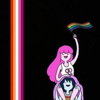 Lesbian matching wallpaper