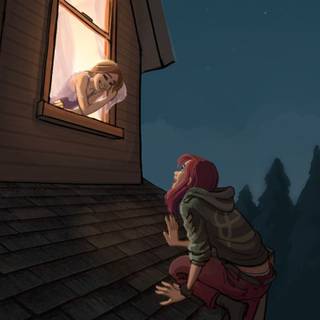 Lesbian matching wallpaper