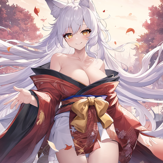 Anime fox shrine wallpaper