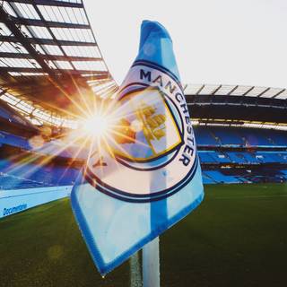 Man City flag wallpaper