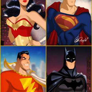 Shazam and Wonder Woman wallpaper