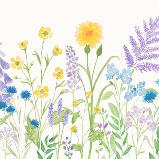 Coastal wildflowers wallpaper