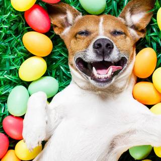 Happy Easter dog wallpaper