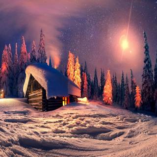 Cottage 4k wallpaper