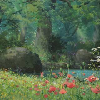Studio Ghibli spring wallpaper
