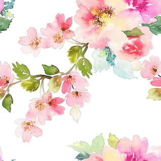 Spring blossom watercolor wallpaper