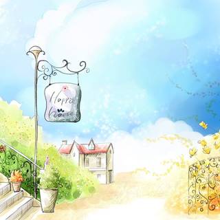 Spring desktop drawing wallpaper