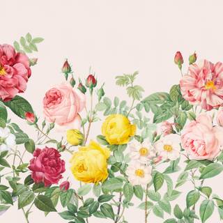 Spring blossom watercolor wallpaper