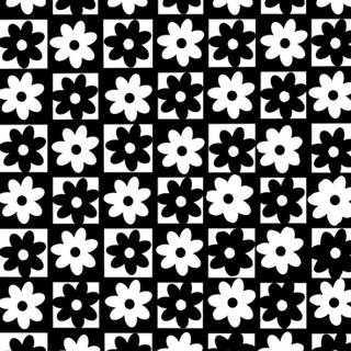 Checkered flower wallpaper