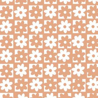 Checkered flower wallpaper