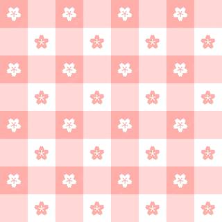 Checkered flower wallpaper