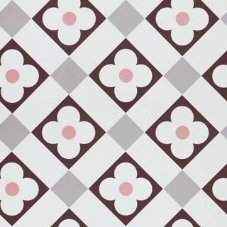 Checkered flower wallpaper