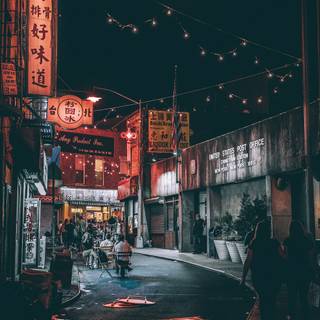 Chinese street wallpaper