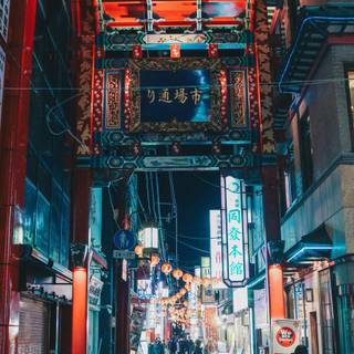 Chinese street wallpaper